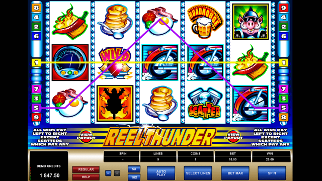Бонусная игра Reel Thunder 5