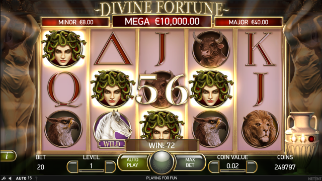 Характеристики слота Divine Fortune 8